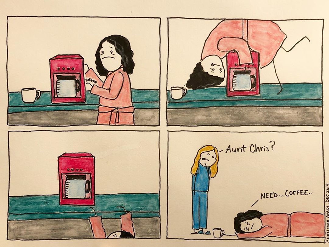 strange coffee maker aunt